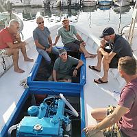 Essai en mer après la restauration du Pointu le N-D du Mt Carmel