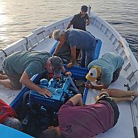 Essai en mer après la restauration du Pointu le N-D du Mt Carmel